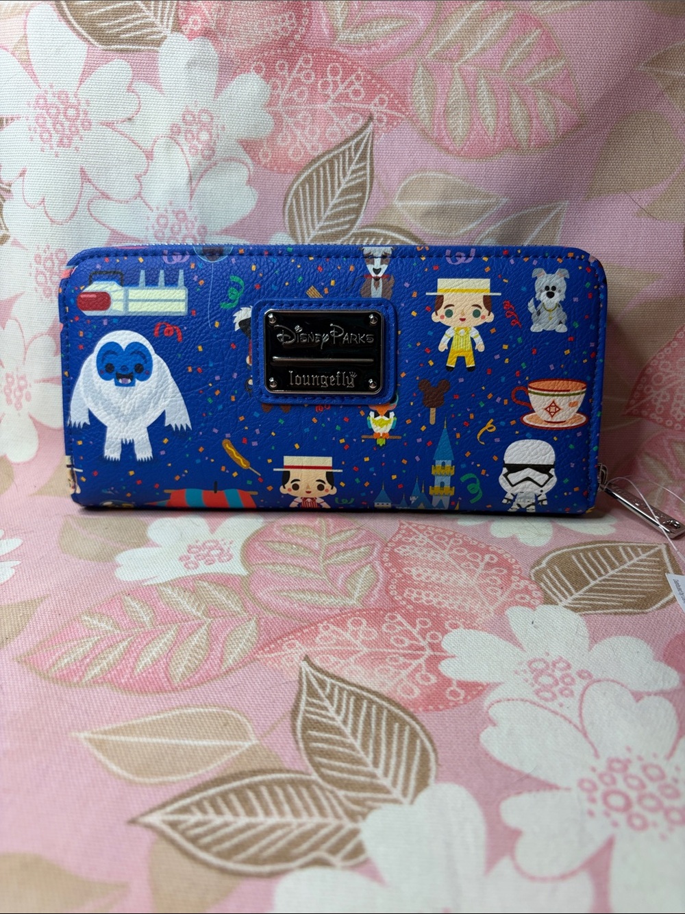 Loungefly Disney Parks Blue Character Zip Wallet